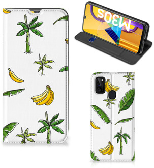 B2Ctelecom Telefoonhoesje Samsung Galaxy M21 Beschermhoes Banana Tree