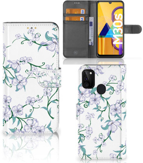 B2Ctelecom Telefoonhoesje Samsung Galaxy M21 Bookcase Blossom White