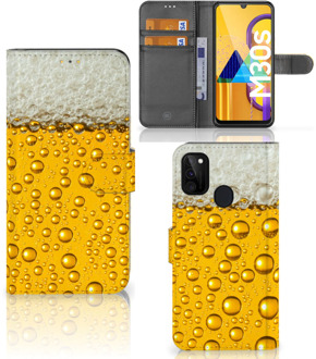 B2Ctelecom Telefoonhoesje Samsung Galaxy M21 Flip Cover Valentijn Cadeautje hem Bier