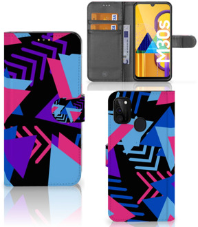 B2Ctelecom Telefoonhoesje Samsung Galaxy M21 Wallet Case Design Funky Triangle