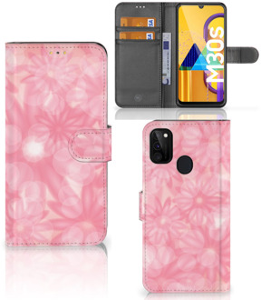 B2Ctelecom Telefoonhoesje Samsung Galaxy M21 Wallet Case Spring Flowers