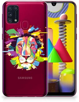 B2Ctelecom Telefoonhoesje Samsung Galaxy M31 Back Cover Siliconen Hoesje Super als Cadeautjes voor Jongens Lion Color