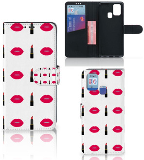 B2Ctelecom Telefoonhoesje Samsung Galaxy M31 Beschermhoes Lipstick Kiss