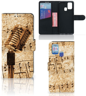 B2Ctelecom Telefoonhoesje Samsung Galaxy M31 Cover Ontwerpen Bladmuziek