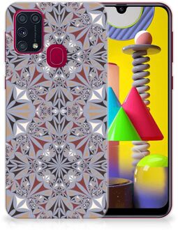 B2Ctelecom Telefoonhoesje Samsung Galaxy M31 Hoesje Flower Tiles