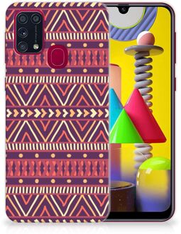 B2Ctelecom Telefoonhoesje Samsung Galaxy M31 Leuk TPU Backcase Aztec Purple