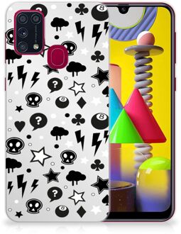 B2Ctelecom Telefoonhoesje Samsung Galaxy M31 Silicone Back Cover Silver Punk