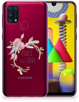 B2Ctelecom Telefoonhoesje Samsung Galaxy M31 TPU Siliconen Hoesje Boho Text