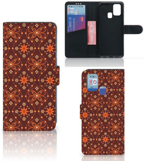 B2Ctelecom Telefoonhoesje Samsung Galaxy M31 Wallet Book Case Batik Brown