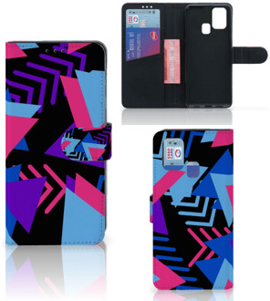 B2Ctelecom Telefoonhoesje Samsung Galaxy M31 Wallet Book Case Design Funky Triangle