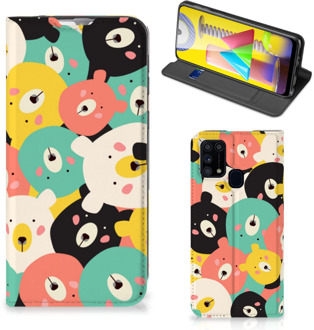 B2Ctelecom Telefoonhoesje Samsung Galaxy M31 Wallet Bookcase Bears