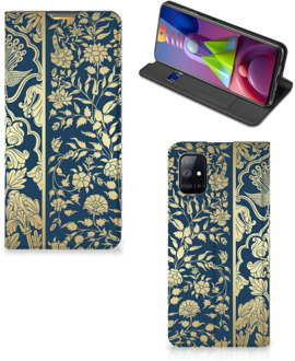 B2Ctelecom Telefoonhoesje Samsung Galaxy M51 Foto hoesje Golden Flowers