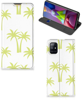 B2Ctelecom Telefoonhoesje Samsung Galaxy M51 Magnet Case Palmtrees