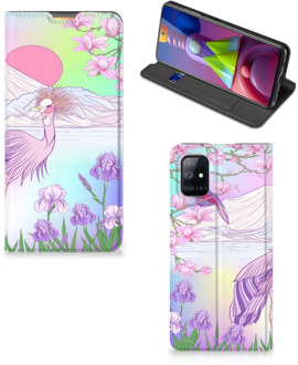 B2Ctelecom Telefoonhoesje Samsung Galaxy M51 Wallet Bookcase Vogel