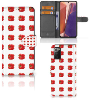 B2Ctelecom Telefoonhoesje Samsung Galaxy Note 20 Book Case Paprika Red