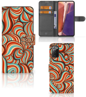 B2Ctelecom Telefoonhoesje Samsung Galaxy Note 20 Book Case Retro