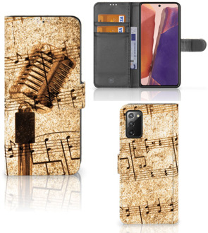 B2Ctelecom Telefoonhoesje Samsung Galaxy Note 20 Cover Ontwerpen Bladmuziek