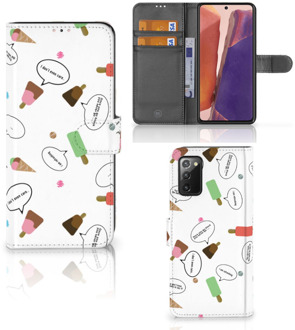 B2Ctelecom Telefoonhoesje Samsung Galaxy Note 20 Flip Cover IJsjes