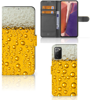 B2Ctelecom Telefoonhoesje Samsung Galaxy Note 20 Flip Cover Valentijn Cadeautje hem Bier