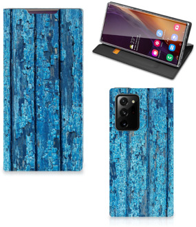 B2Ctelecom Telefoonhoesje Samsung Galaxy Note 20 Ultra Magnet Case Wood Blue