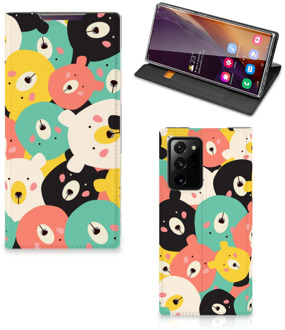 B2Ctelecom Telefoonhoesje Samsung Galaxy Note 20 Ultra Wallet Bookcase Bears