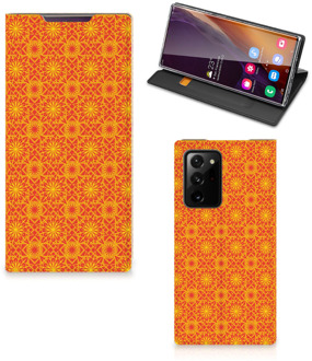 B2Ctelecom Telefoonhoesje Samsung Galaxy Note 20 Ultra Wallet Case Batik Orange