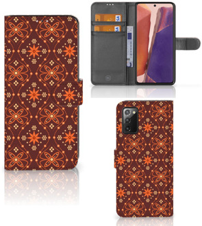 B2Ctelecom Telefoonhoesje Samsung Galaxy Note 20 Wallet Book Case Batik Brown