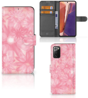 B2Ctelecom Telefoonhoesje Samsung Galaxy Note 20 Wallet Book Case Spring Flowers