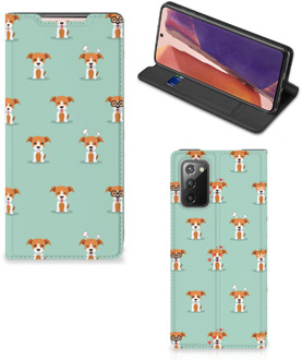 B2Ctelecom Telefoonhoesje Samsung Galaxy Note20 Bookcase Pups