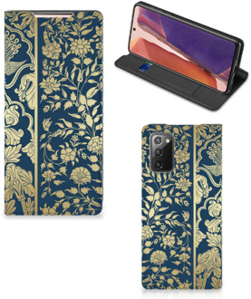 B2Ctelecom Telefoonhoesje Samsung Galaxy Note20 Foto hoesje Golden Flowers