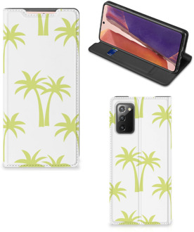 B2Ctelecom Telefoonhoesje Samsung Galaxy Note20 Magnet Case Palmtrees