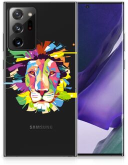 B2Ctelecom Telefoonhoesje Samsung Galaxy Note20 Ultra Back Cover Siliconen Hoesje Super als Cadeautjes voor Jongens Lion Color