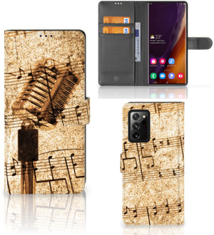 B2Ctelecom Telefoonhoesje Samsung Galaxy Note20 Ultra Cover Ontwerpen Bladmuziek