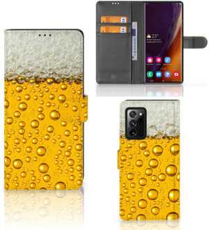 B2Ctelecom Telefoonhoesje Samsung Galaxy Note20 Ultra Flip Cover Valentijn Cadeautje hem Bier