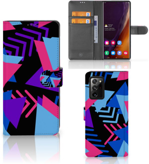 B2Ctelecom Telefoonhoesje Samsung Galaxy Note20 Ultra Wallet Book Case Design Funky Triangle