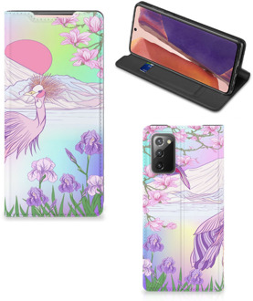 B2Ctelecom Telefoonhoesje Samsung Galaxy Note20 Wallet Bookcase Vogel