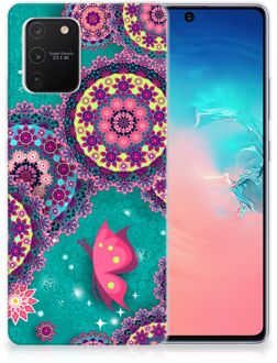 B2Ctelecom Telefoonhoesje Samsung Galaxy S10 Lite Back Cover Siliconen Hoesje Cirkels en Vlinders