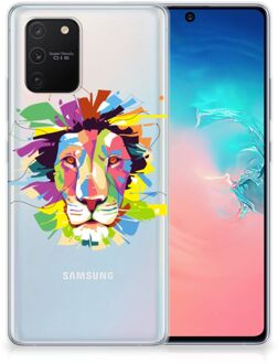 B2Ctelecom Telefoonhoesje Samsung Galaxy S10 Lite Back Cover Siliconen Hoesje Super als Cadeautjes voor Jongens Lion Color