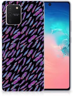 B2Ctelecom Telefoonhoesje Samsung Galaxy S10 Lite Backcover Soft Siliconen Hoesje Feathers Color