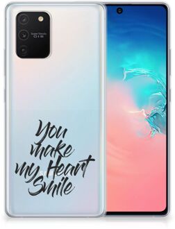 B2Ctelecom Telefoonhoesje Samsung Galaxy S10 Lite Backcover Soft Siliconen Hoesje Heart Smile