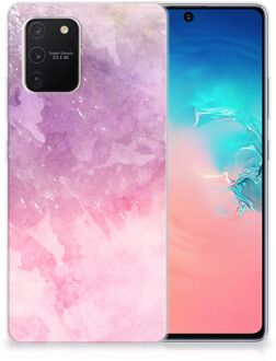 B2Ctelecom Telefoonhoesje Samsung Galaxy S10 Lite Silicone Back Cover Pink Purple Paint