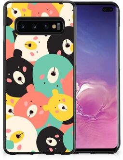 B2Ctelecom Telefoonhoesje Samsung Galaxy S10+ TPU Gripcase met Zwarte rand Bears