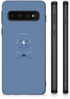 B2Ctelecom Telefoonhoesje Samsung Galaxy S10 TPU Silicone Hoesje met Zwarte rand Baby Rhino