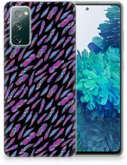 B2Ctelecom Telefoonhoesje Samsung Galaxy S20 FE Backcover Soft Siliconen Hoesje Feathers Color