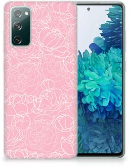 B2Ctelecom Telefoonhoesje Samsung Galaxy S20 FE Hoesje Witte Bloemen