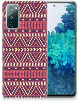 B2Ctelecom Telefoonhoesje Samsung Galaxy S20 FE Leuk TPU Backcase Aztec Purple