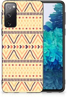 B2Ctelecom Telefoonhoesje Samsung Galaxy S20 Leuk Case met Zwarte rand Aztec Yellow