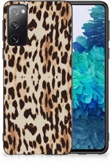 B2Ctelecom Telefoonhoesje Samsung Galaxy S20 TPU Silicone Hoesje met Zwarte rand Leopard