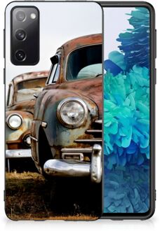 B2Ctelecom Telefoonhoesje Samsung Galaxy S20 TPU Silicone Hoesje met Zwarte rand Vintage Auto