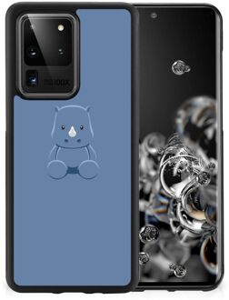 B2Ctelecom Telefoonhoesje Samsung Galaxy S20 Ultra TPU Silicone Hoesje met Zwarte rand Baby Rhino